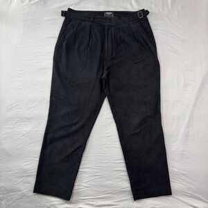 Todd Snyder Mens Black Cotton Twill Pleated Gurkha Trousers 34x30 (34x26) Belted